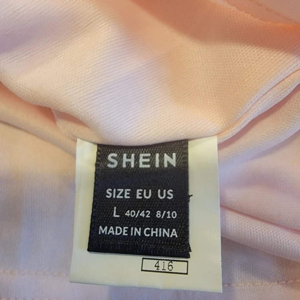 Womens Large Baby Pink Light Weight Shein Blouse